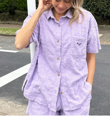 【OUTLET】Roxy SUNBATHING SHIRT ウィメンズ 開襟シャツ <2025 ETERNAL SUMMER COLLECTION>