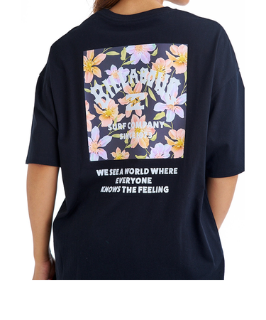 【OUTLET】BILLABONG レディース SQUARE LOGO LOOSE TEE Tシャツ【LOOSE FIT】 【2025年夏モデル】