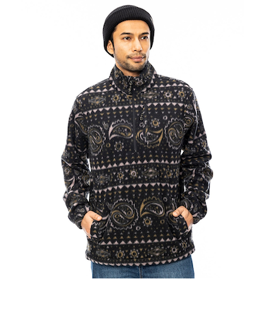 【OUTLET】BILLABONG メンズ BOUNDARY MOCK NECK ハーフジップジャケット BLK 【2024年秋冬モデル】