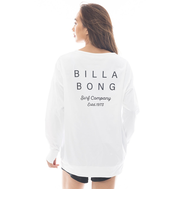 【OUTLET】BILLABONG レディース MORFY LOGO LS BOAT NECK TEE RASH 長袖ラッシュガード 【2025年春夏モデル】