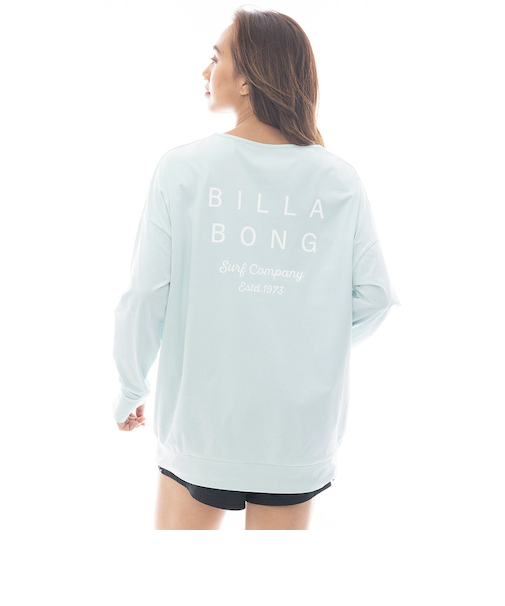 【OUTLET】BILLABONG レディース MORFY LOGO LS BOAT NECK TEE RASH 長袖ラッシュガード 【2025年春夏モデル】