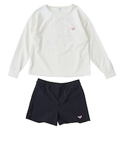 【ROXY ロキシー 公式通販】ロキシー（ROXY）【OUTLET】Roxy MINI HEAR THE WAVES キッズ 長袖ラッシュガード ２点セット