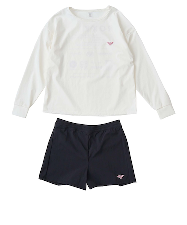 【ROXY ロキシー 公式通販】ロキシー(ROXY)【OUTLET】Roxy MINI HEAR THE WAVES キッズ 長袖ラッシュガード 2点セット