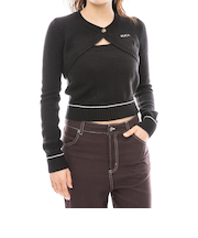 【RVCA ルーカ公式通販】ルーカ （RVCA）【OUTLET】RVCA レディース BOLERO KNIT SET セーター BLK 【2024年冬モデル】