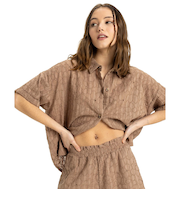 【OUTLET】【オンラインストア・直営店限定】Roxy BEACH NOSTALGIA EYELET ウィメンズ トップス