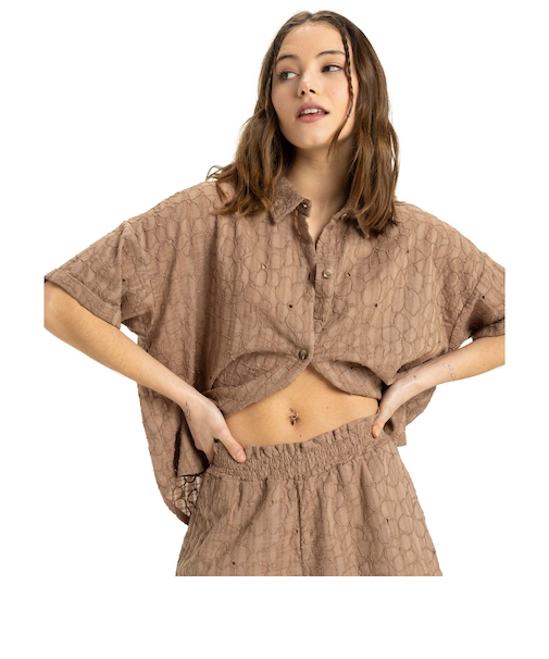 【OUTLET】【オンラインストア・直営店限定】Roxy BEACH NOSTALGIA EYELET ウィメンズ トップス