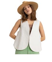 【ROXY ロキシー 公式通販】ロキシー（ROXY）【OUTLET】Roxy WAISTCOAST QUILTED VEST ウィメンズ デザインベスト
