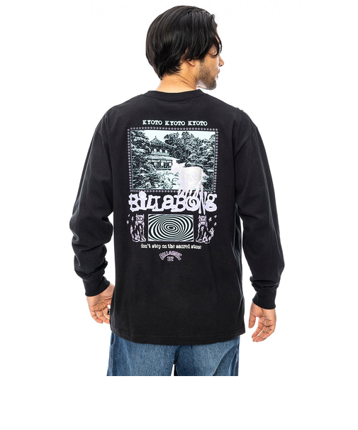 【OUTLET】BILLABONG メンズ KYOTO ロンＴ BLK 【2024年秋冬モデル】