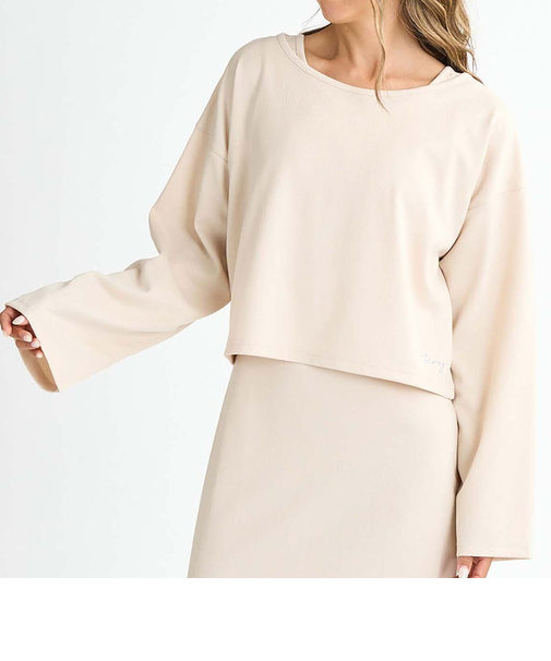 【OUTLET】Roxy COASTAL ESCAPE L/S ウィメンズ 長袖Tシャツ ロンT ロングスリーブ ティーシャツ ジャガード*