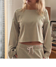 【OUTLET】Roxy COASTAL ESCAPE L/S ウィメンズ 長袖Tシャツ ロンT ロングスリーブ ティーシャツ ジャガード*