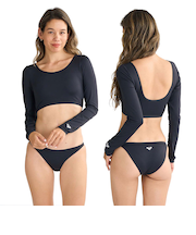 【OUTLET】Roxy PARTY WAVES L/S BIKINI ウィメンズ 長袖ラッシュガード ボトムセット
