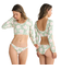 【OUTLET】Roxy PARTY WAVES L/S BIKINI ウィメンズ 長袖ラッシュガード ボトムセット