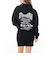 【OUTLET】RVCA レディース PASTE UP HOODIE DRESS ワンピース BLK 【2024年秋冬モデル】