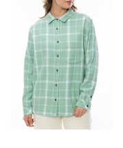 【RVCA ルーカ公式通販】ルーカ （RVCA）【OUTLET】RVCA レディース MABLE FLANNEL 長袖シャツ GHZ 【2024年秋冬モデル】