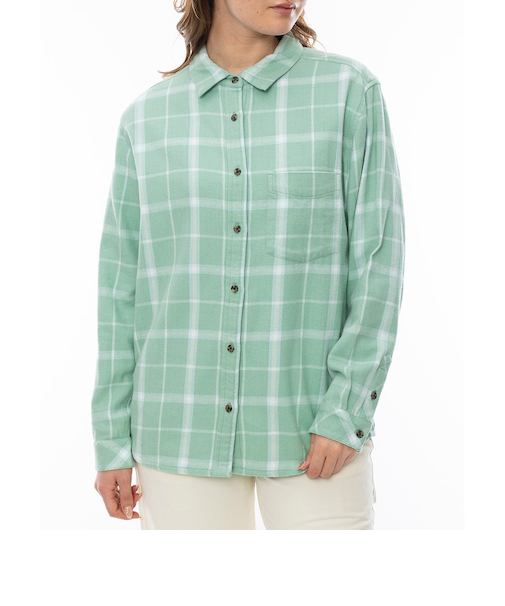 【RVCA ルーカ公式通販】ルーカ (RVCA)【OUTLET】RVCA レディース MABLE FLANNEL 長袖シャツ GHZ 【2024年秋冬モデル】