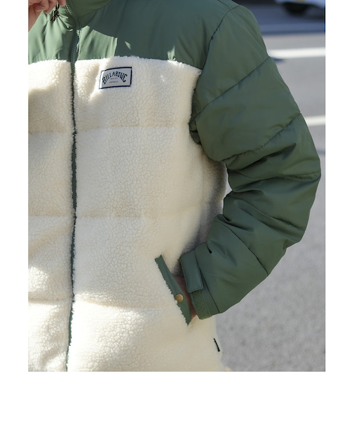 【OUTLET】BILLABONG メンズ BOA FLEECE PUFF JK ジャケット GRN 【2024年秋冬モデル】