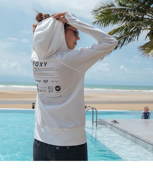 【ROXY ロキシー 公式通販】ロキシー(ROXY)【OUTLET】Roxy HISTORICAL LOGO HOODIE ウィメンズ ラッシュガード