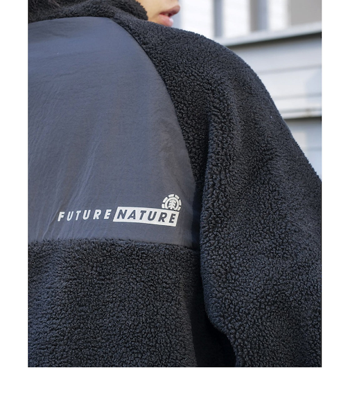 【OUTLET】ELEMENT メンズ BOA JACKET リバーシブルボアジャケット FBK 【2024年秋冬モデル】