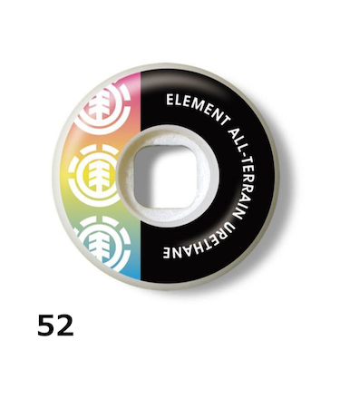 【OUTLET】ELEMENT スケートボード SECTION RAINBOW 52mm ウィール