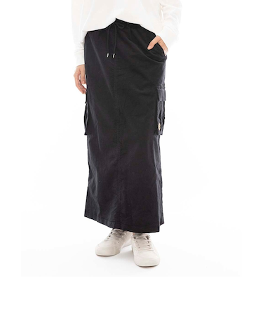 【OUTLET】BILLABONG レディース MAXI CARGO SKIRT スカート BLK 【2024年秋冬モデル】
