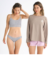 【OUTLET】Roxy PICNIC GINGHAM ウィメンズ 長袖ラッシュTシャツ付き 水着 4点セット
