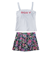 【OUTLET】Roxy MINI TO THE SUN キッズ 子供用 水着 ビキニセット キュロット型ボトム 花柄