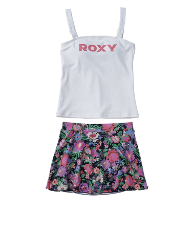 【OUTLET】Roxy MINI TO THE SUN キッズ 子供用 水着 ビキニセット キュロット型ボトム 花柄