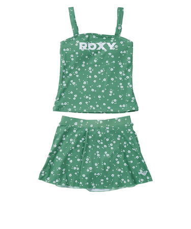 【OUTLET】Roxy MINI TO THE SUN キッズ 子供用 水着 ビキニセット キュロット型ボトム 花柄