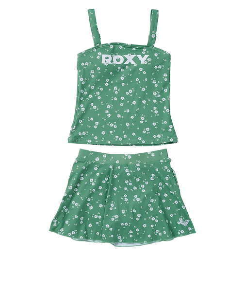 【OUTLET】Roxy MINI TO THE SUN キッズ 子供用 水着 ビキニセット キュロット型ボトム 花柄