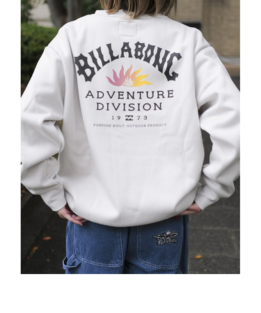 【OUTLET】BILLABONG メンズ ADIV LOGO CREW トレーナー FOG 【2024年秋冬モデル】