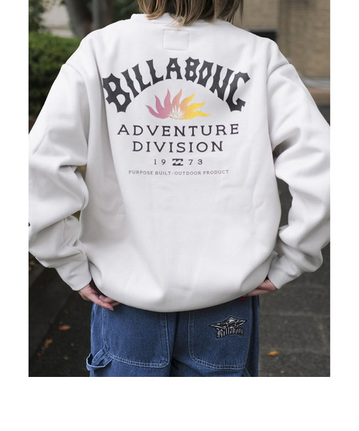 【OUTLET】BILLABONG メンズ ADIV LOGO CREW トレーナー FOG 【2024年秋冬モデル】