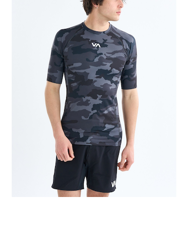 【OUTLET】RVCA SPORT メンズ 【VA SPORT】 SPORT RASHGUARD SS ラッシュガード 【2025年春夏モデル】