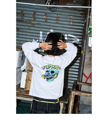 【OUTLET】ELEMENT メンズ HRTN LS ロンＴ WHT 【2024年秋冬モデル】