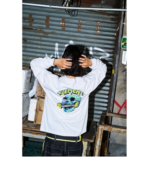 【OUTLET】ELEMENT メンズ HRTN LS ロンＴ WHT 【2024年秋冬モデル】