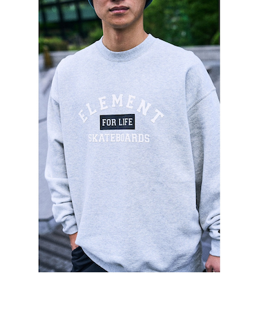 【OUTLET】ELEMENT メンズ FOR LIFE CREW トレーナー WHH 【2024年秋冬モデル】