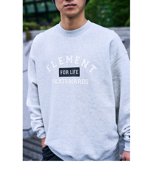 【OUTLET】ELEMENT メンズ FOR LIFE CREW トレーナー WHH 【2024年秋冬モデル】