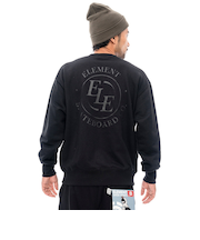 【OUTLET】【直営店限定】ELEMENT メンズ CIRCLE CREW トレーナー FBK 【2024年秋冬モデル】