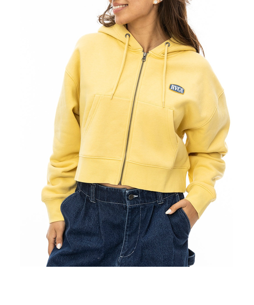 【OUTLET】RVCA レディース OLD WEST DAD CROPPED ZIP HOODIE パーカー GDN 【2024年秋冬モデル】
