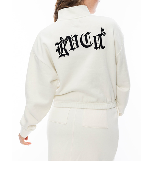 【OUTLET】RVCA レディース JUST FLOATIN HALF ZIP パーカー CLO 【2024年秋冬モデル】