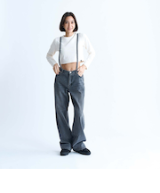 【ROXY ロキシー 公式通販】ロキシー（ROXY）【OUTLET】Roxy EASY CHILL ボーイフレンドデニム　サスペンダー付き