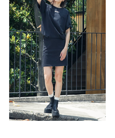 【OUTLET】RVCA レディース MINI RVCA RAGLAN TEE DRESS ワンピース 【2025年夏モデル】