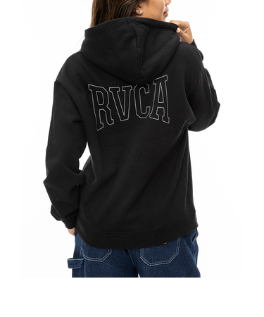 【OUTLET】RVCA レディース RVCA STITCH ZIP HOODIE パーカー BLK 【2024年秋冬モデル】