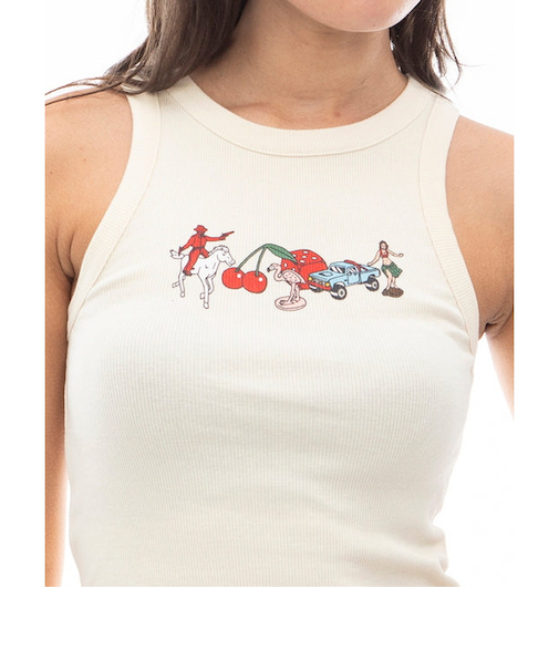 【OUTLET】RVCA レディース 【LUKE P】 LUKE COLLECTIBLES WIDE RIB TAN タンクトップ 【2024年夏モデル】