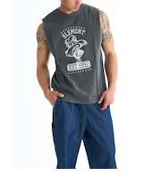 【OUTLET】【直営店限定】ELEMENT メンズ LION NO SLEEVE タンクトップ 【2025年夏モデル】