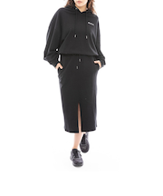 【OUTLET】RVCA レディース MINI RVCA FRONT SLIT ワンピース BLK 【2024年冬モデル】