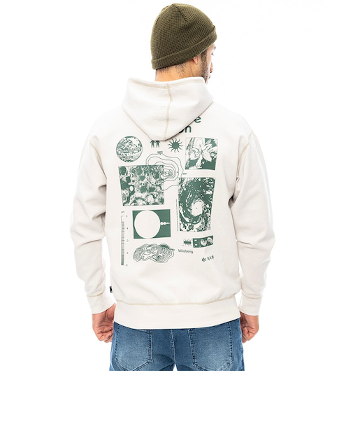 【OUTLET】BILLABONG メンズ WASHED WAVE LAYER パーカー FOG 【2024年秋冬モデル】