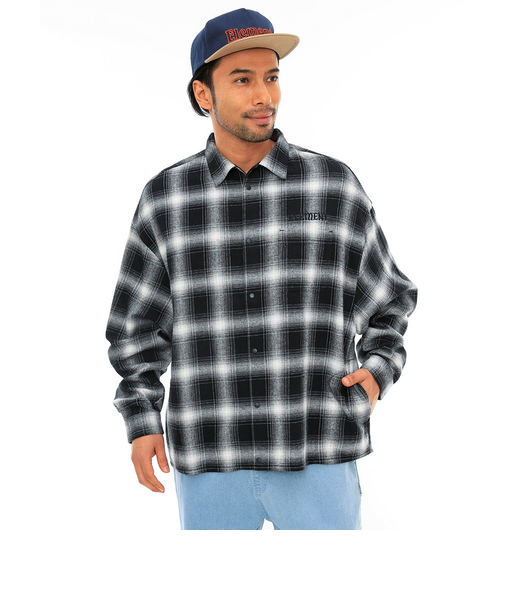 【OUTLET】ELEMENT メンズ BIG SKATE ONBRE 長袖シャツ BWT 【2024年春夏モデル】