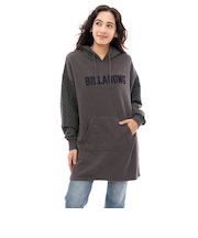 【OUTLET】BILLABONG レディース QUILT MIX SWEAT ONEP ワンピース OFB 【2024年秋冬モデル】