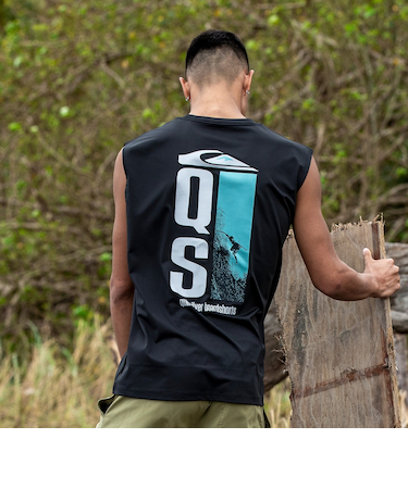 【OUTLET】Quiksilver GW QUIK DROP SLY メンズ サーフTシャツ ラッシュガード ノースリーブ タンクトップ