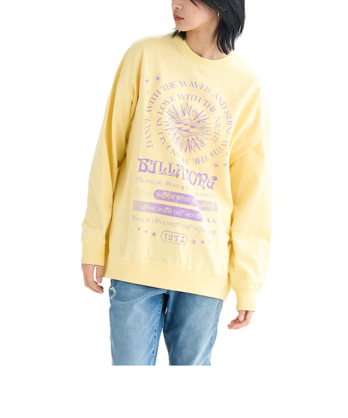 【OUTLET】BILLABONG レディース GRAPHIC LIGHT SWEAT CREW トレーナー 【2025年春夏モデル】